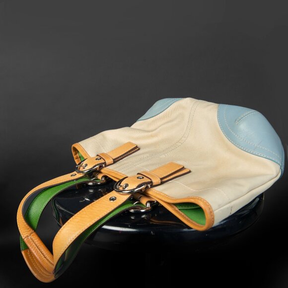 COACH Hampton Soho Canvas Tote Bag Cream - Picture 4 of 16